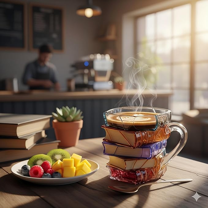 3 Boyutlu Kitap Tasarımlı Bardak