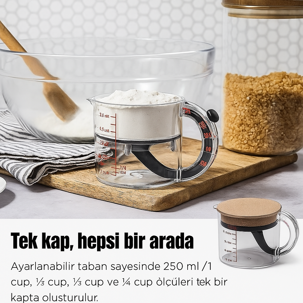 4’ü 1 Arada Ayarlanabilir Ölçü Kabı